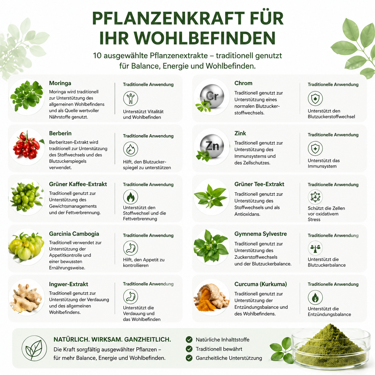 Pith Wellness Moringa-Berberin 10-in-1 Nano-Pflaster